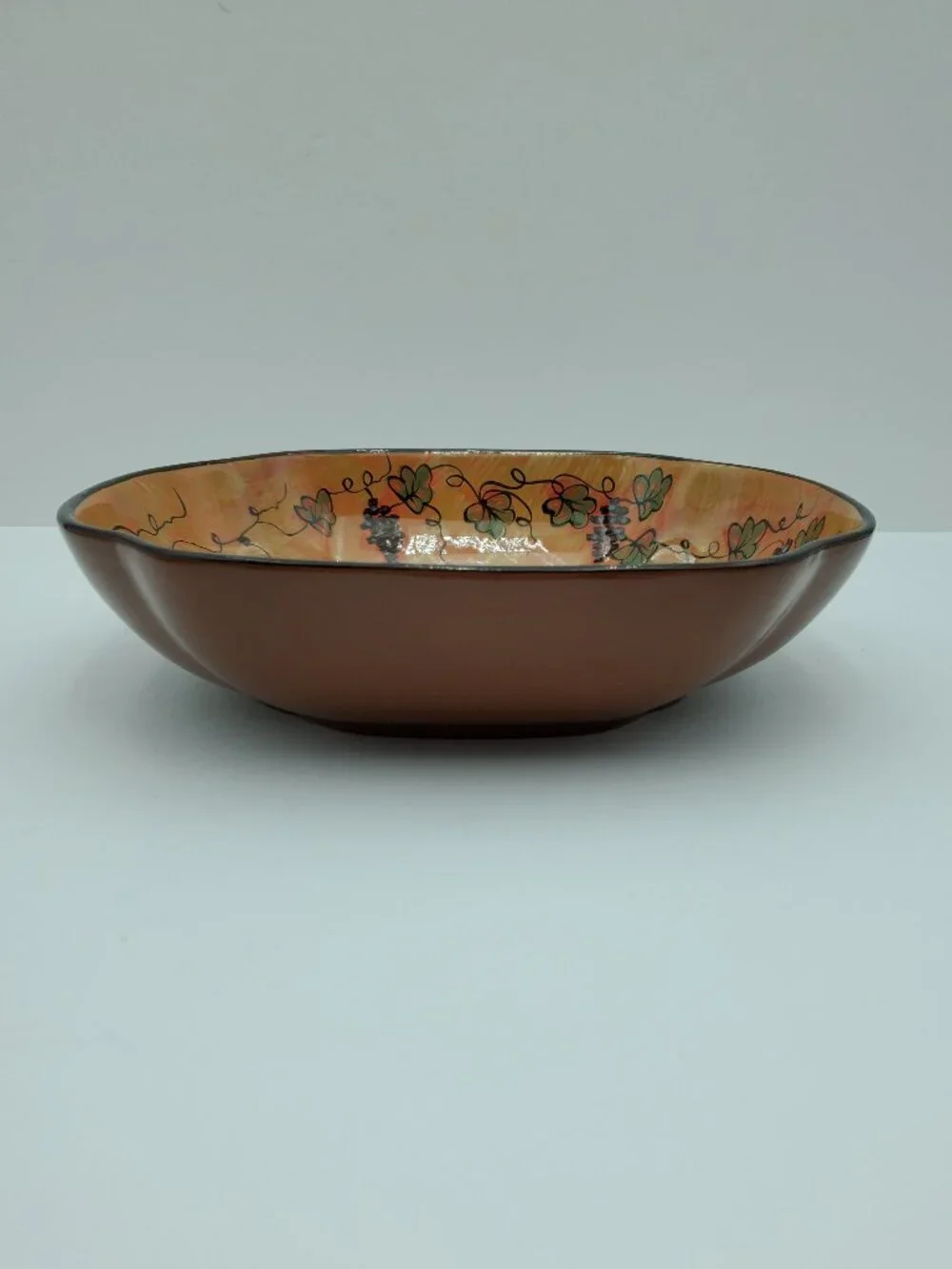 Lang Redware Wine Country Bowls Susan Winget Rooster Serving Dishes